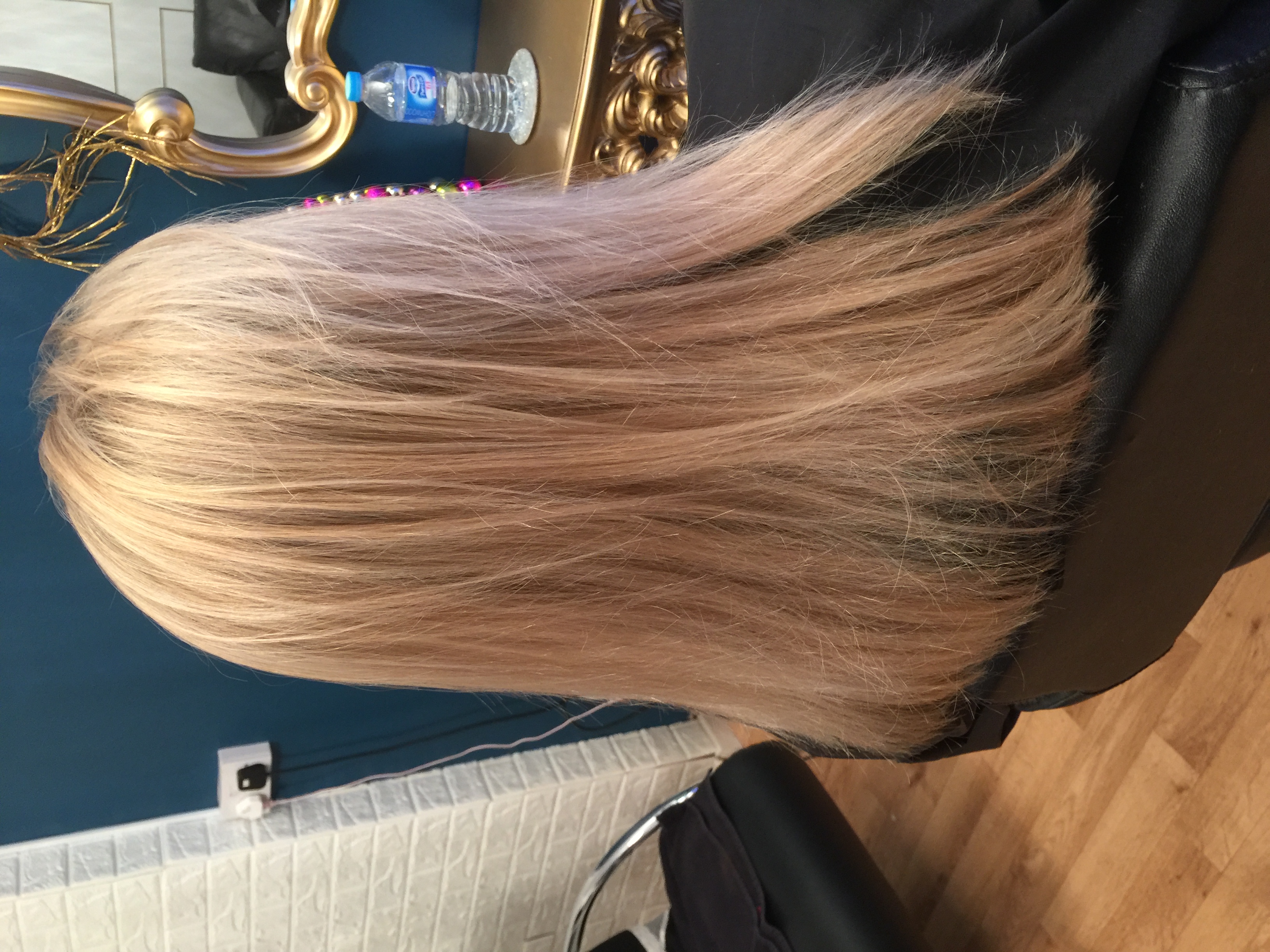 Straight hair styling